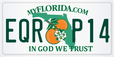 FL license plate EQRP14