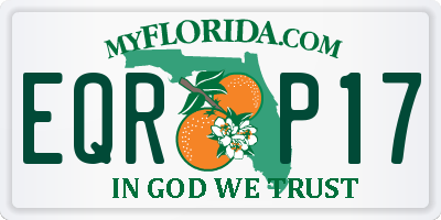 FL license plate EQRP17