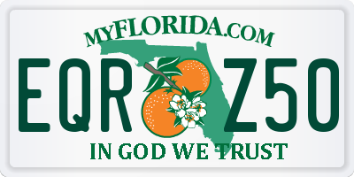 FL license plate EQRZ50