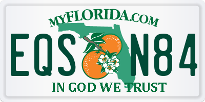 FL license plate EQSN84