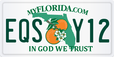 FL license plate EQSY12
