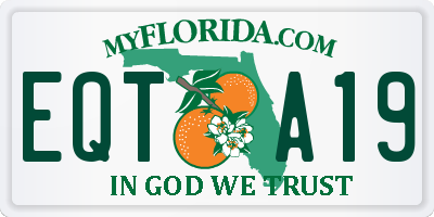 FL license plate EQTA19