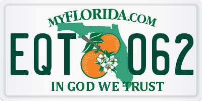 FL license plate EQTO62