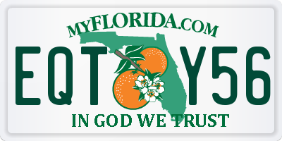 FL license plate EQTY56