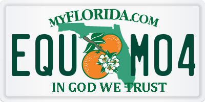 FL license plate EQUM04