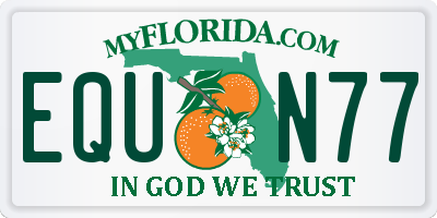 FL license plate EQUN77