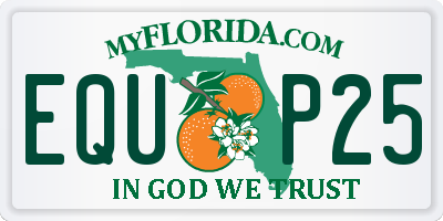 FL license plate EQUP25