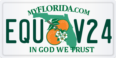 FL license plate EQUV24