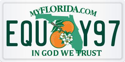 FL license plate EQUY97