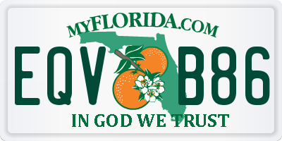 FL license plate EQVB86
