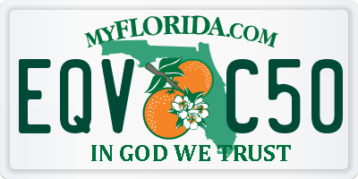 FL license plate EQVC50