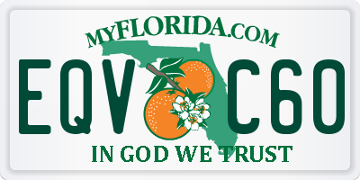 FL license plate EQVC60
