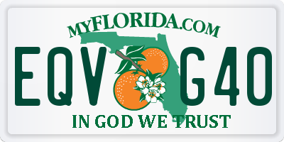 FL license plate EQVG40