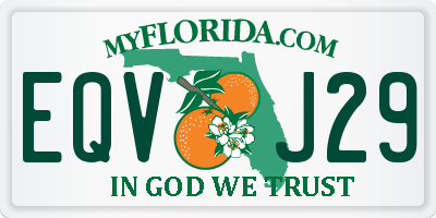 FL license plate EQVJ29
