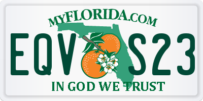FL license plate EQVS23