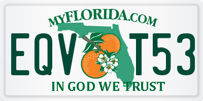 FL license plate EQVT53