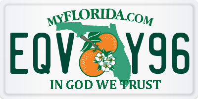 FL license plate EQVY96