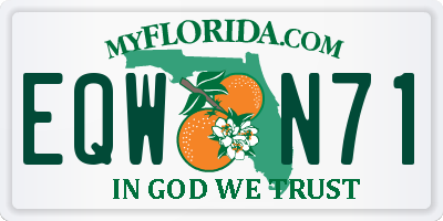 FL license plate EQWN71