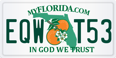 FL license plate EQWT53