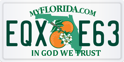 FL license plate EQXE63