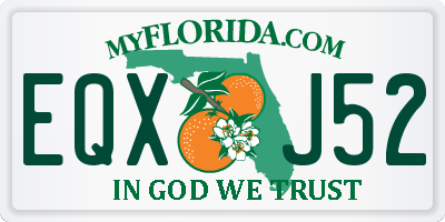 FL license plate EQXJ52