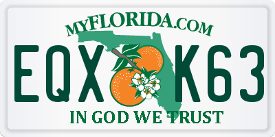 FL license plate EQXK63