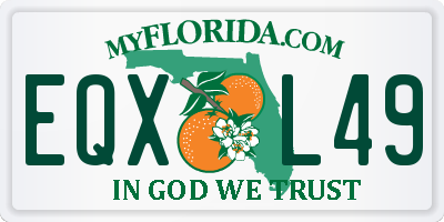 FL license plate EQXL49