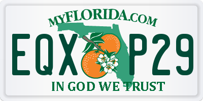 FL license plate EQXP29