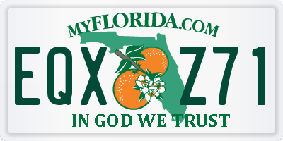 FL license plate EQXZ71