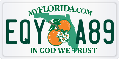 FL license plate EQYA89