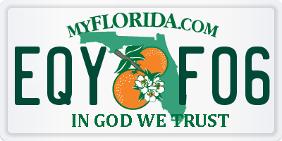 FL license plate EQYF06