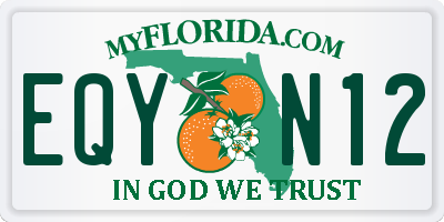 FL license plate EQYN12