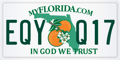FL license plate EQYQ17