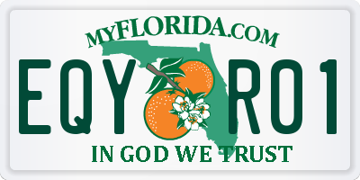 FL license plate EQYR01