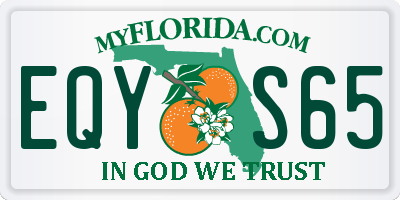 FL license plate EQYS65