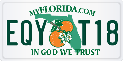 FL license plate EQYT18