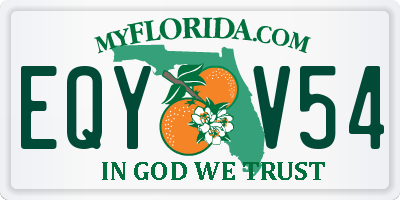 FL license plate EQYV54