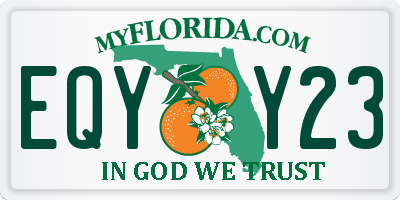 FL license plate EQYY23