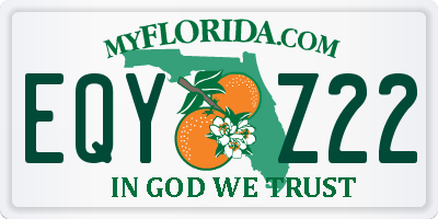 FL license plate EQYZ22