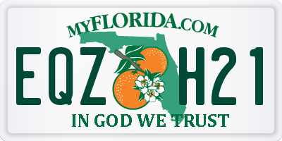 FL license plate EQZH21