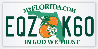 FL license plate EQZK60