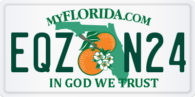 FL license plate EQZN24