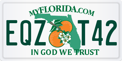 FL license plate EQZT42