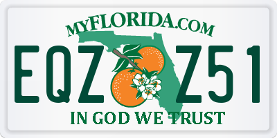 FL license plate EQZZ51