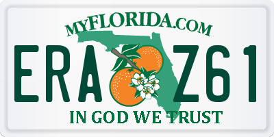 FL license plate ERAZ61