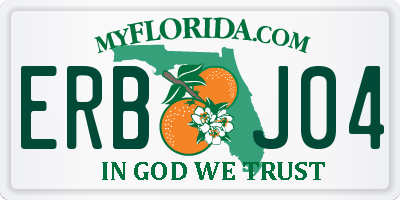 FL license plate ERBJ04