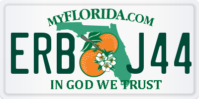 FL license plate ERBJ44