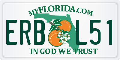 FL license plate ERBL51