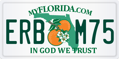 FL license plate ERBM75