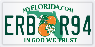 FL license plate ERBR94